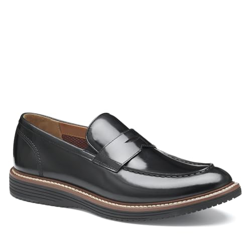 Johnston & Murphy Upton Penny Loafer Men’s Shoe, Leathers Shoes for Men, Men’s Driver Shoes, Slip-On Moccasins for Men