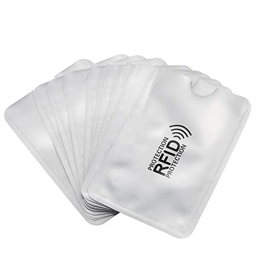 Preisvergleich Produktbild SNOWINSPRING 10pcs Aluminiumfolie Anti-Entmagnetisierung Abdeckung RFID-Abschirmung Tasche NFC Kreditkarte Anti-Diebstahl-Buerste ID-Karten-Beschuetzer