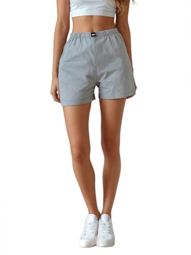 Image of Bewakoof Women's Poplin Solid Regular Fit Boxer Shorts