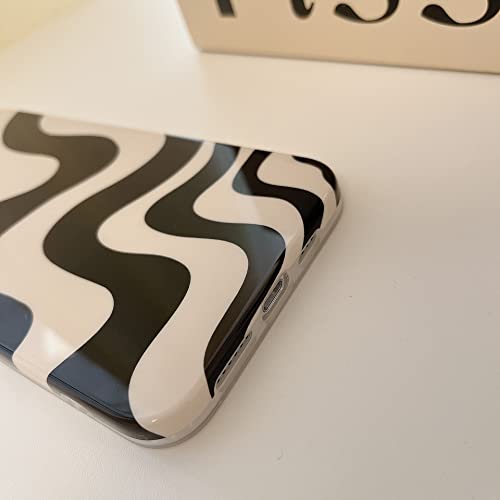 Ziye Case For Iphone 13 Pro Max Wave Pattern Design Case Camera Lens Protection Soft Tpu Shockproof Cute Zebra Print Phone Cover For Women Girls Men-Beige Wave #TOP4
