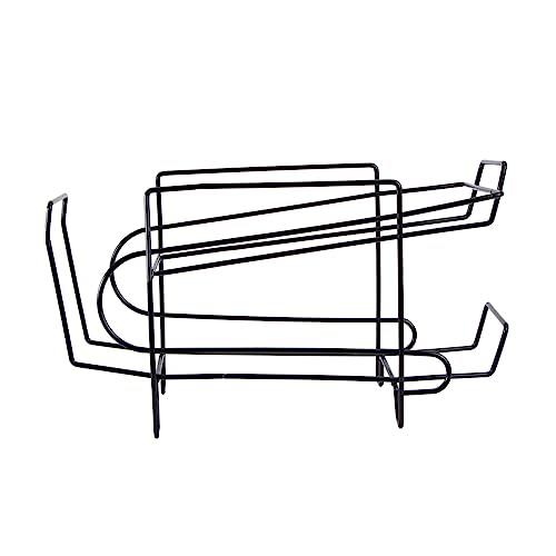 MUCKLILY 1Pc Double Fridge Canning Rack Black Beverage Storage Holder for Organizing Drinks Kitchen Pantry Bar Versatile Drink Organizer for Cans and Bottles