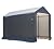 ShelterLogic 6' x 10' x 6' Shed-in-a-Box All Season Steel Metal Peak Roof Outdoor Storage Shed with Waterproof Cover and Heavy Duty Reusable Auger Anchors
