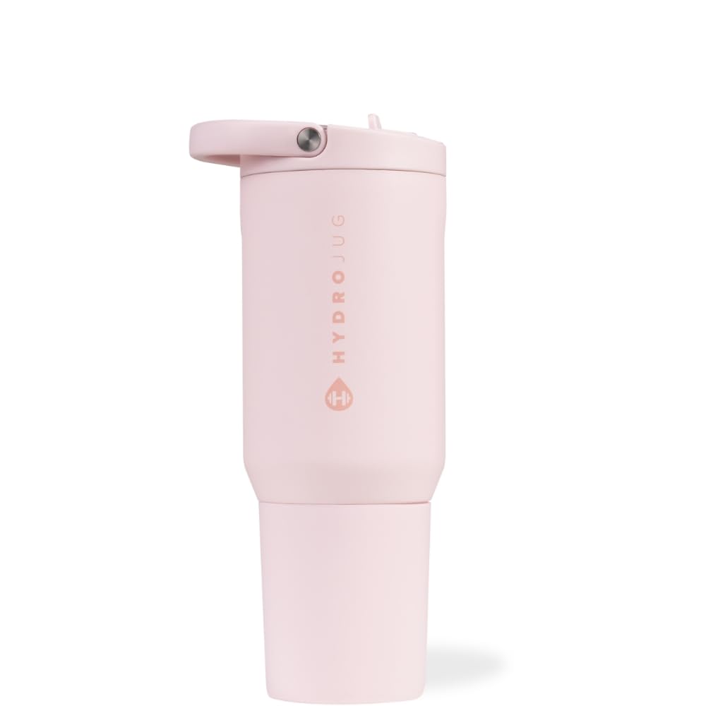 HydroJug Sport - Stainless Steel Tumbler with Straw, Vacuum Insulated, 20oz Leakproof Water Bottle, Ergonomic Design, Reusable, Dishwasher Safe,