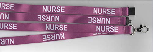 Cordón de seguridad para cuello de enfermera, diseño de enfermera, color rosa, ideal para tarjetas de identificación