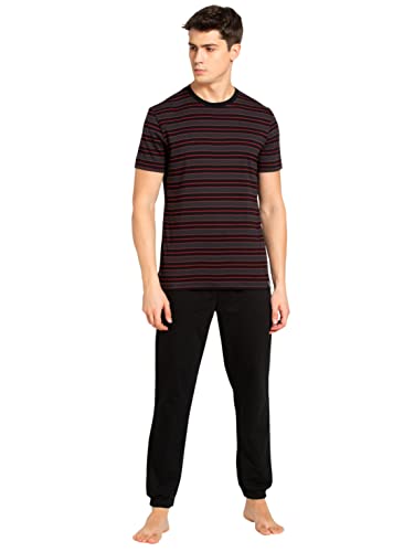 Image of Jockey 2717 Men's Super Combed Cotton Rich Striped Round Neck Half Sleeve Regular Fit T-Shirt