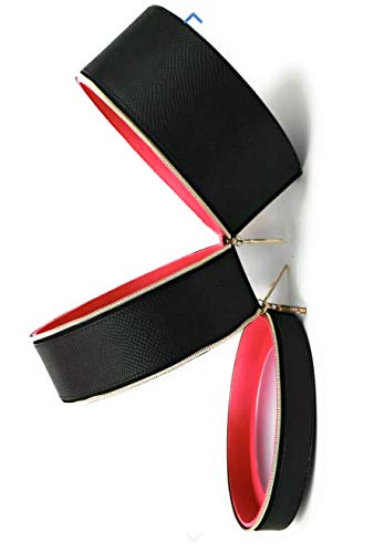 Lancome Two Layers Cosmetic Synthetic Leather Train Case Box Organizer, Black in Semi Gloss Finish