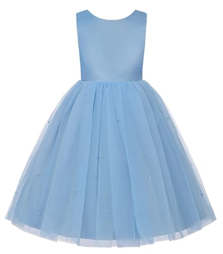 Image of JerrisApparel Flower Girls Dress Wedding Satin Dresses Princess Birthday Party Prom Ball Gown