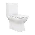 Swiss Madison SM-1T256 Carre One-Piece Toilet, Square Toilet, Dual-Flush Toilet 1.1/1.6 gpf, Modern Toilet, Toilets for Bathrooms, Matte White