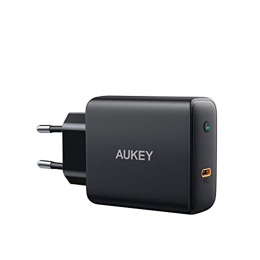 AUKEY USB C Chargeur doté de GaN, Chargeur Mural USB avec 60W Power Delivery 3.0, Compatible avec MacBook Pro 13", iPhone 11 Pro/ 11 Pro Max, Dell XPS 13, HP Spectre, Lenevo Thinkpad, Nintendo Switch