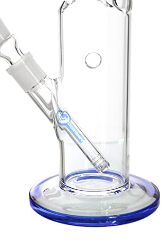 Heisenberg Long Fat Joe 3.0 Blue Line Glasbong 60cm hoch Schliff 18.8 NS19 mit Kickloch und mit Eisfach – Bild 6