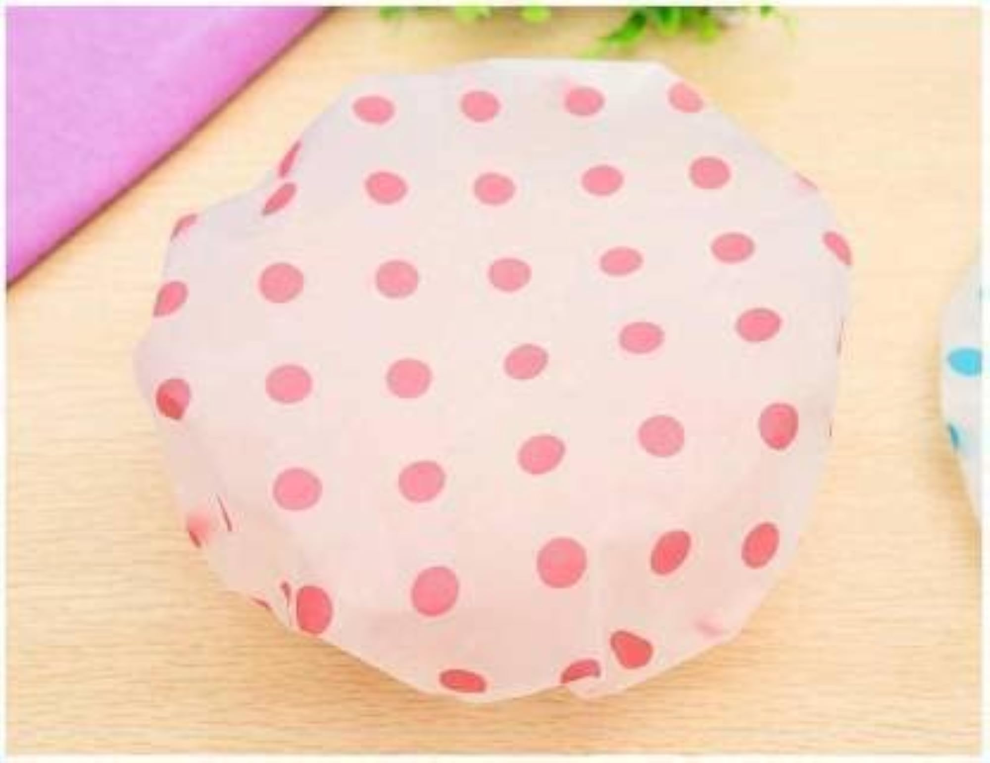 Waterproof Clear Hair Cover Shower Cap for Women, Reusable