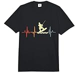 I Love Wakeboarding Vintage Wakeboarder Heart Line Comfort Colors Adult Heavyweight T Shirt
