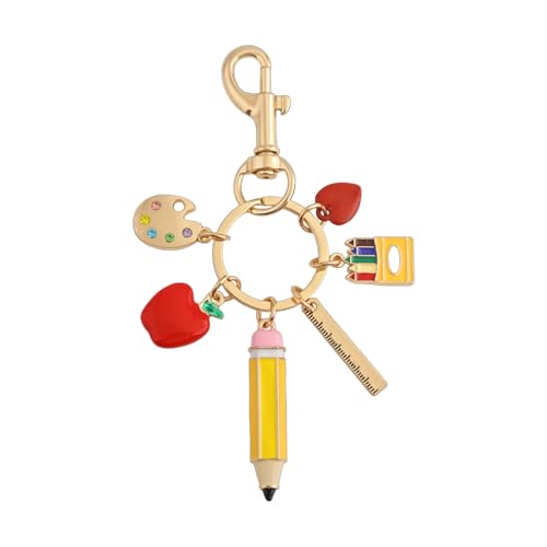 Image of Fruit Bag Charm Keychain - Gold Key Chain, Cute Purse Handbags Accessories - Beautiful Gift for Women
