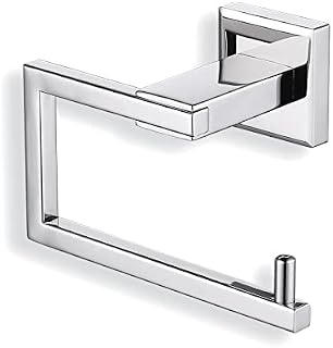 KES Toilet Paper Roll Holder Bathroom Toilet Tissue Holder Dispenser Storage Rustproof SUS 304 Stainless Steel Modern Square Style Wall Mount Polished Steel, A2470