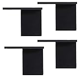 VIEUE Möbelfüße, Möbelbeine, Schrankbeine, Quadratische Sofabeine, Küchenfüße, Ersatzbeine, Schreibtischbeine, for Stuhl, Bett, TV-Schrank, Schwarz, ABS-Matte, mit Schraube (5 cm (Size : 3cm)