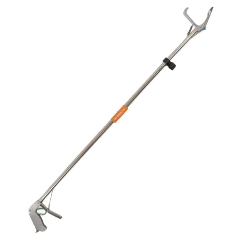 Image of TOPINCN Professional Stainless Steel Snake Tong, 16.5oz Foldable Reptile Grabber with Self-Locking Handle, Premium Snake Handling Tool for Snake Farmers