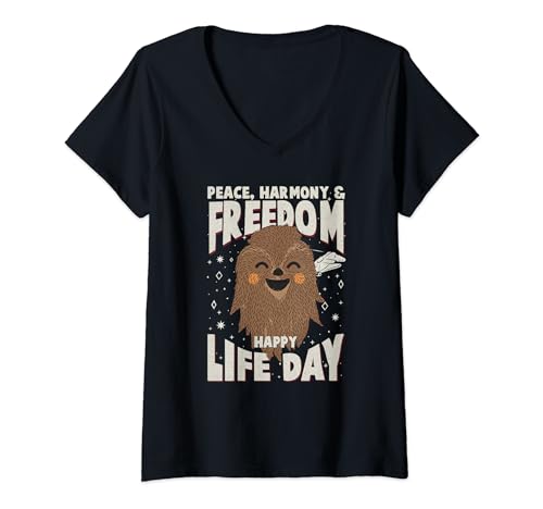 T-shirt Star Wars Chewbacca col V léger pour éviter d'avoir trop chaud à Noël