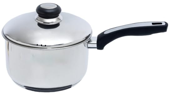 Bargain House – Stainless Steel Sauce Pan with Lid - Even Heat Distribution - Secure Handle – Kitchen Essential - Easy to Clean – Dishwasher-Safe - Suitable to Cook Soups, Stews, Pasta, and More