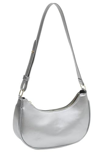 Image of Small Crescent Shoulder Bags for Women, Cute Handbag Mini Clutch Purse Underarm