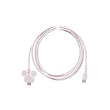 ディズニー USB 2.0 CABLE TYPE-C to TYPE-C ケーブル 1.5m (ミッキーアイコン/ミルキーピンク)【 急速充電 PD60W USB-C タイプC 充電ケーブル ミッキー キャラクター iPhone16 iphone15 Galaxy iPad MacBook Pro 各機種対応 】