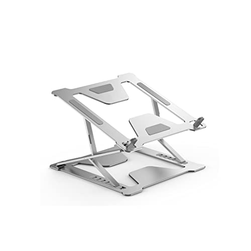 Soporte vertical para computadora portátil elevable y ajustable en color de plata para escritorio 2