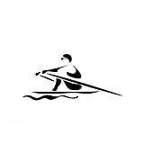 JIFENLI Autocollant de Voiture 15.8X7.5Cm Intéressant Aviron Décor Voiture Vinyle Access...