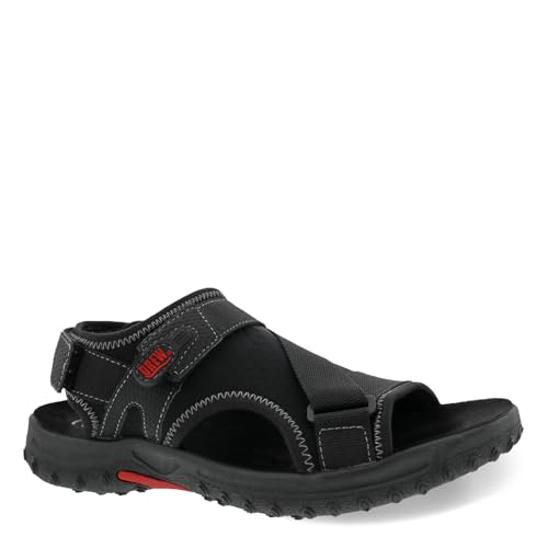 Drew Wander Men's Sandal with Removable Footbed Black Leather Combo - 10 6e