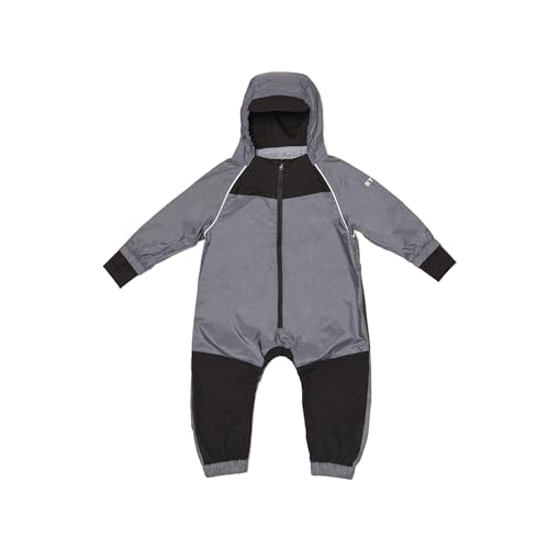 Stonz Rain Suit - Toddler & Kid One Piece Outdoor Coverall with Hood - Waterproof Kid Clothes with Reflective Seams