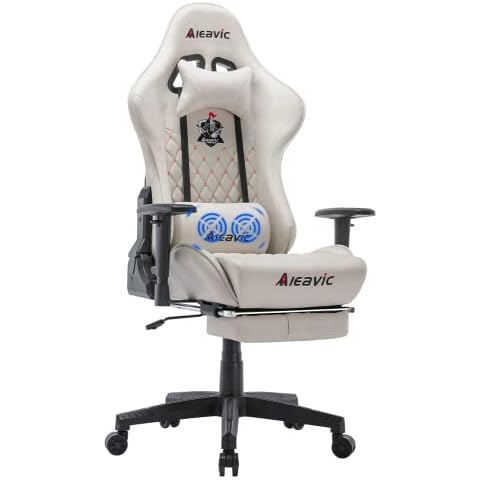 Silla Gaming ALEAVIC con Reposapiés y Soporte Lumbar de Masaje Cover