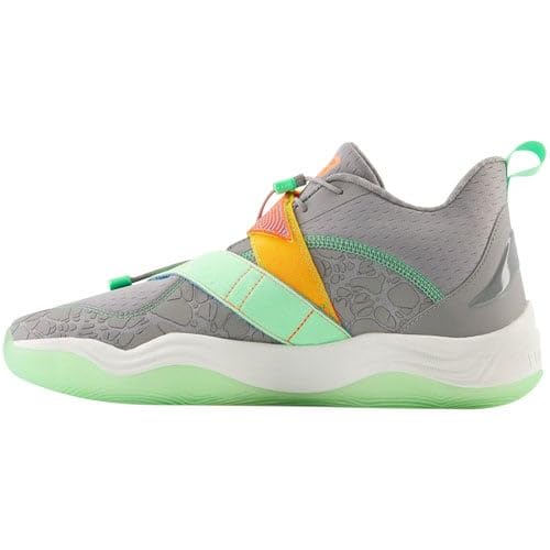 New Balance Unisex FuelCell Lindor 2 Pre-Game Baseball Shoe,Team Away Grey/Electric Jade/Neon Dragonfly,Men 11.5 / Women 134