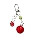 Practical Tomato and Leaf Designs Stylish Keychain with Girl Fashion Accessory for Trendy Youth Daily Use Casual Wear