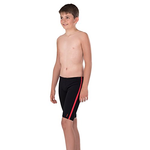 Bañador para niño Maru BC6301-24 negro y amarillo elástico de natación