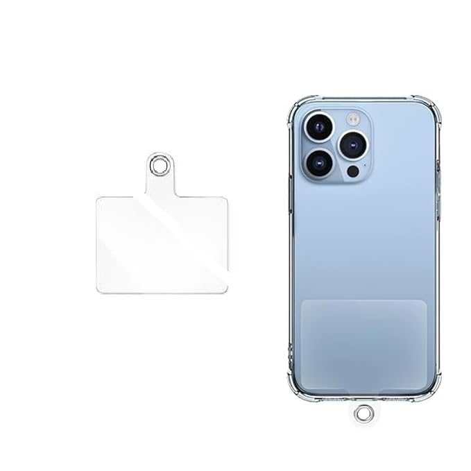 Credex Universal Phone Lanyard Tether Tab with Metal Ring – Heavy-Duty Plastic Phone Patch for Phone Charms, Straps & Lanyards (5.5 cm) – Compatible with All Mobiles-image-1