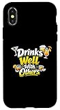 Installation facile Boit Bien avec Les Autres – Funny Drinking Squad Coque pour iPhone X/XS
