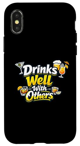 ���l�Ƃ悭���� ? Funny Drinking Squad �X�}�z�P�[�X iPhone X/XS �p