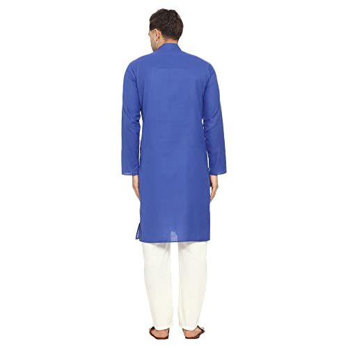 Image of ITOS365 Men Cotton Blend Kurta Pyjama Set Party Fashion Regular Ethinic Wear Indian Dress Gift for Men