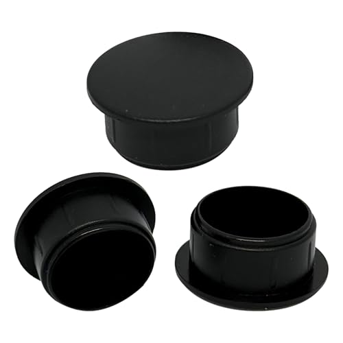 Image of (Pack of 20) Jet Black Plastic Hole Plugs 0.83 inch x 0.67 inch (21 x 17 mm), Drill Hole Cover Caps, Furniture Hole Plug, Screw Hole Plugs