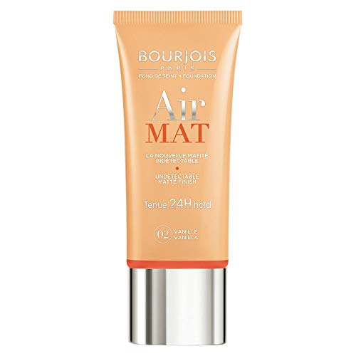 Bourjois Air Mat Undetectable Matte Finish 24H Foundation For Women, # 02 Vanilla, 1 Ounce