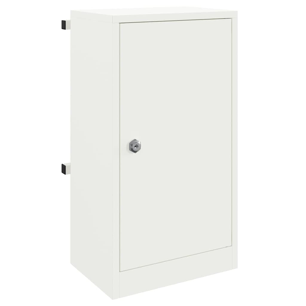 Moderno buzón de acero para exteriores con puerta y práctico almacenamiento