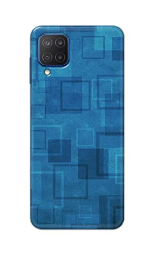 Image of Printed Hard Back Cover Case for Samsung Galaxy M12 Back Cover (Plain Azure Blue) -702