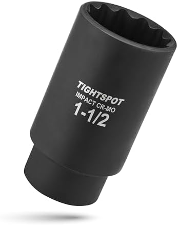 TIGHTSPOT 1/2 Inch Drive - 1 1/2 Inch Deep Impact Socket with Ant...