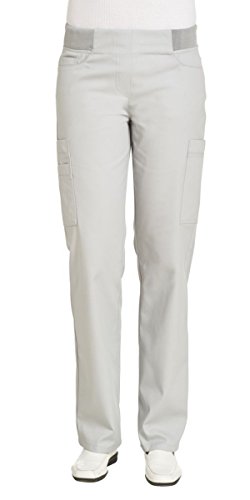 Leiber Damenhose mit elastischen Bündchen, silbergrau, Gr. 36