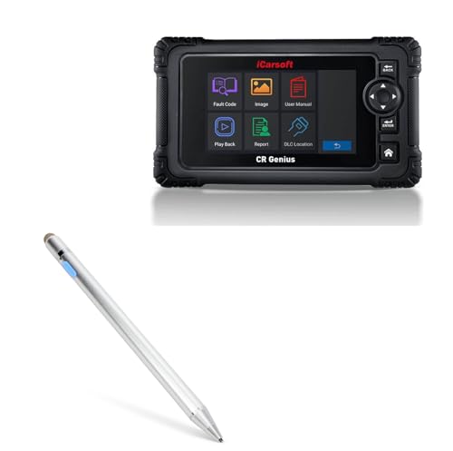 BoxWave Stylus Pen Compatible with iCarsoft CR Genius (5 in) - AccuPoint Active Stylus, Electronic Stylus with Ultra Fine Tip - Metallic Silver