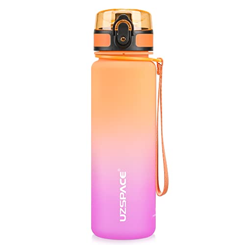 UZSPACE Botella Agua Deportiva,500ml/800ml/1000ml/1.5l, Tritan Botella Agua Sin BPA. Evitar Fugas de Agua y Ideal para el Ejercicio y los Deportes al Aire Libre