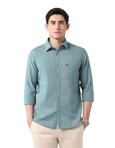 Image of AD by Arvind Modern Slim Fit Solid Shirt