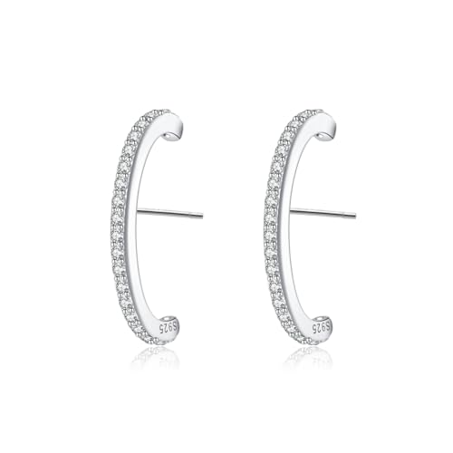Boucles d'oreilles argent massif 925 femmes et filles clous CZ