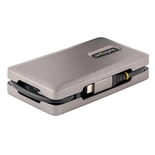 Image of StarTech.com USB-C Docking Station for MacBook Pro M1 M2 M3 M4 and Windows, 4K 60Hz HDMI, HDR, USB 10Gbps Hub, 100W Laptop Charging, GbE, 1ft /30cm Cable | Up to 85W host charging, 2x USB-C 1x USB-A 10Gbps, USB Powered or external adapter, Surface Pro 7, Ultrabook