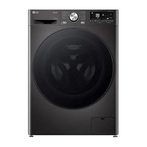 LG W4WR70E6YB, Frontlader-Waschtrockner 11-6 kg, Klasse A/D, 60x62x85 cm, Wi-Fi, AI Direct Drive, Tiefenreinigung mit Dampf, TurboWash 360, Große Kapazität, Außentür aus gehärtetem Glas, Schwarz