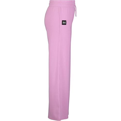 Image of Under Armour Girl's Wide Leg Fleece Sweatpants, Elastic Waistband with Drawstring Closure, Outdoor Collection