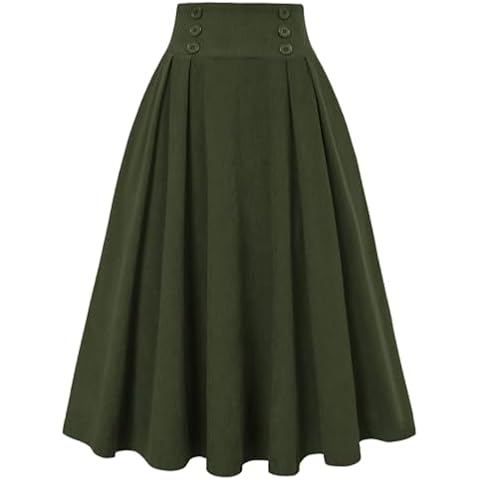 Belle Poque Vintage A-Line Midi Skirt Cover
